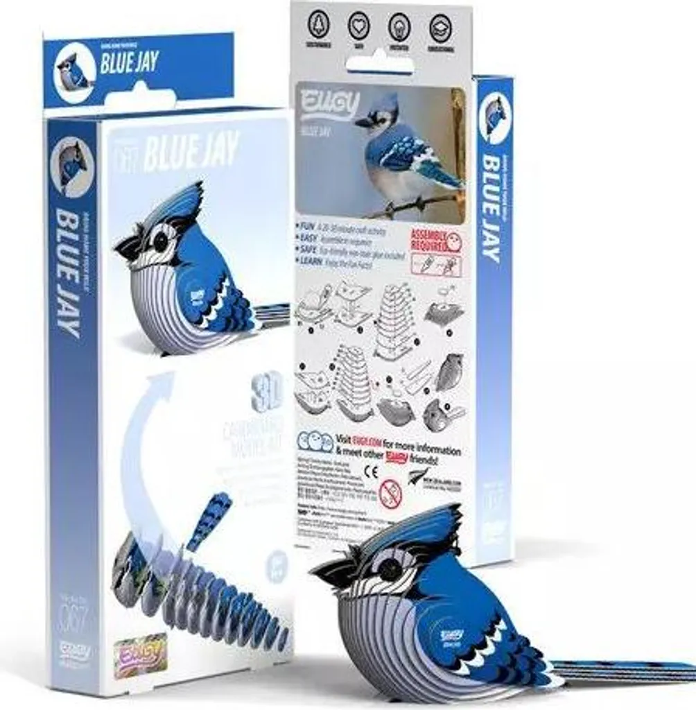 Jeu de construction éco responsable oiseau 3D carton sans plastique