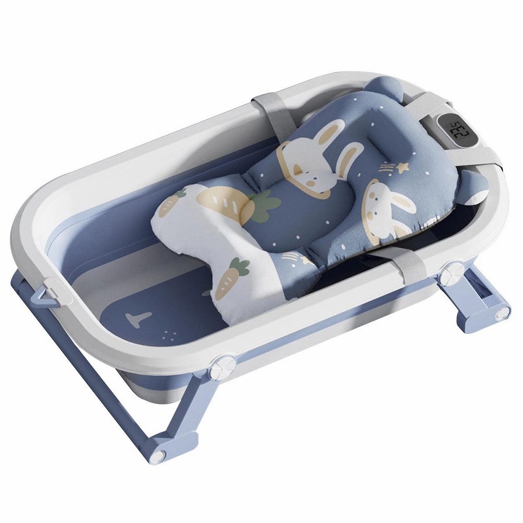 Baignoire pour bébé Pliable avec thermomètre et coussin de Image du produit 