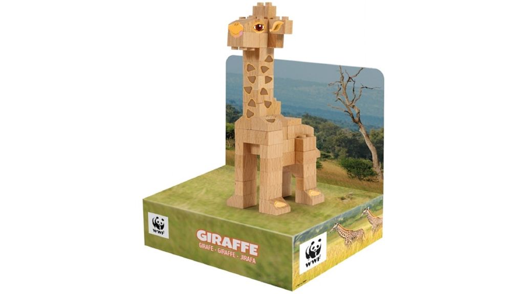 FabBrix WWF Wooden Bricks Girafe Holzbausteine, Produktbild 