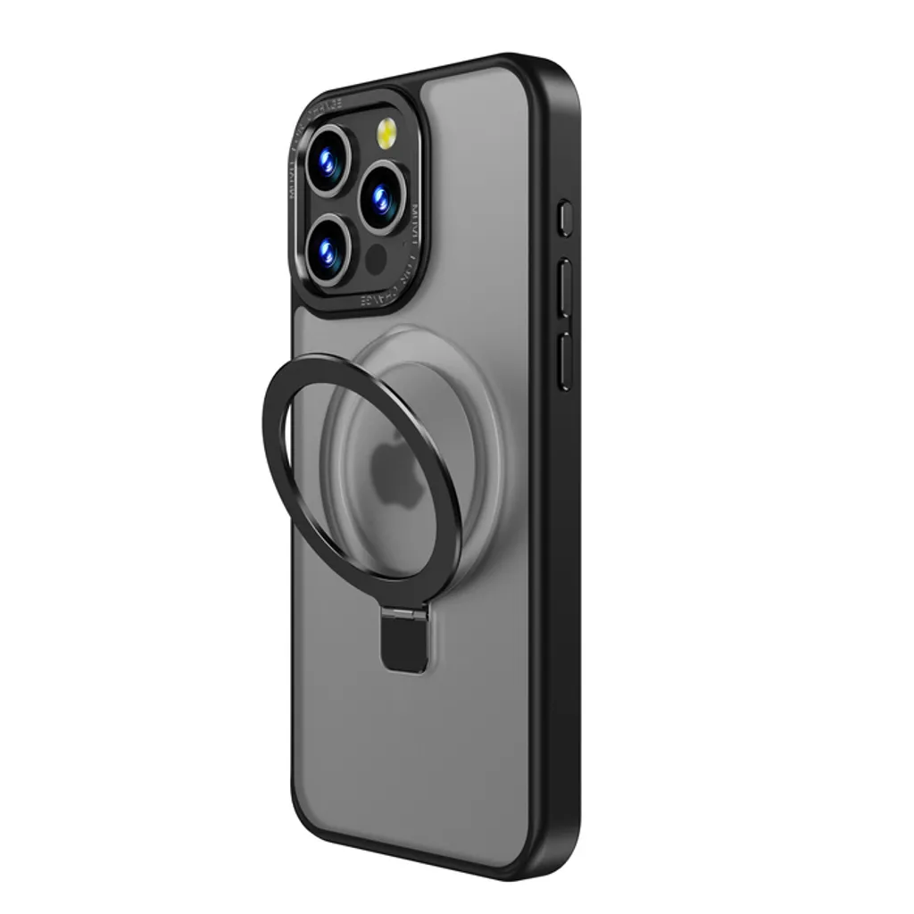 Coque iPhone 15 Pro Max idéale vidéo avec support MagSafe intégré noir