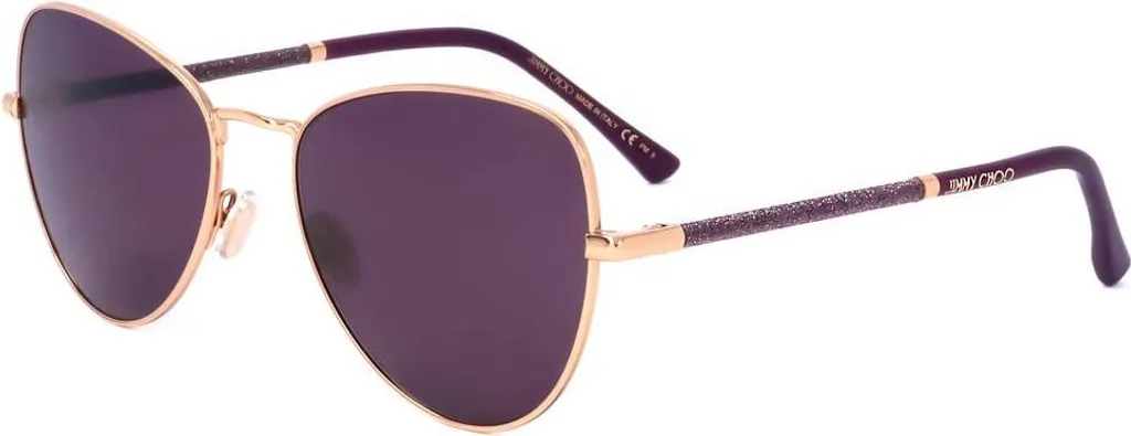 Lunettes de soleil de luxe forme œil de chat Jimmy Choo CAROL Noir