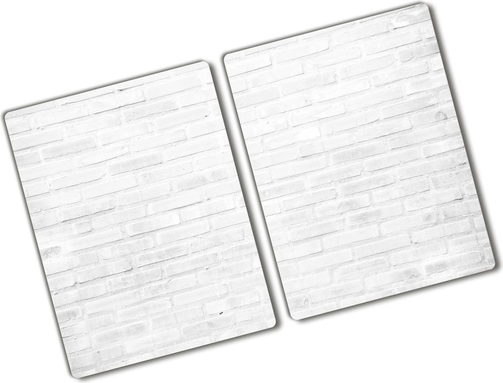 Tulup Glas Herdabdeckplatte - 2x40x52 cm - Glaskeramikkochfeld-Abdeckung Spritzschutz Glasabdeckplatte Kochplattenabdeckung und Schneidebrett - Zwe...