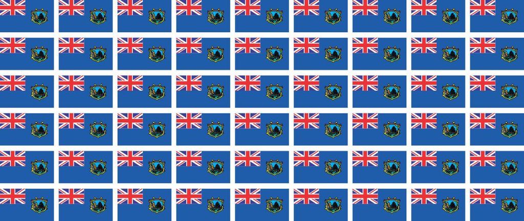 Mini Aufkleber Set - Pack glatt - 20x12mm - selbstklebender Sticker - St Helena - Flagge / Banner / Standarte fürs Auto, Büro, zu Hause und die S...