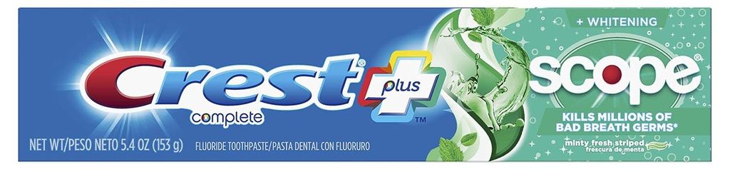 Zahnpasta, Crest, Complete Plus, Scope Active Whitening, Produktbild 