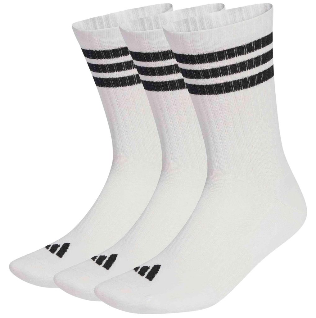Socken Adidas Calcetines adidas 3-Stripes Cushioned Sportswear Crew blanco (3 pares) für Unisex