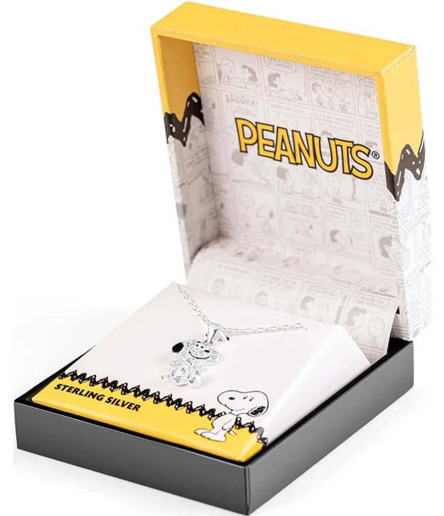 Collier Snoopy Argenté Peanuts Standard - Bijou Durable sans Nickel