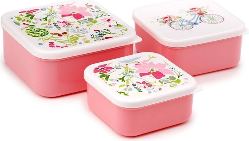 Julie Dodsworth Rosa Blümchen Lunchboxen Brotdosen 3er Set M/L/XL