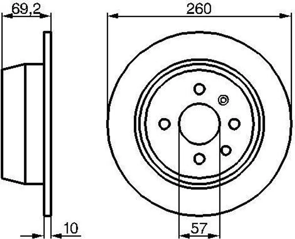 Bosch 0986478086 Disque de Frein OE 569119 pour Astra F et Vectra A