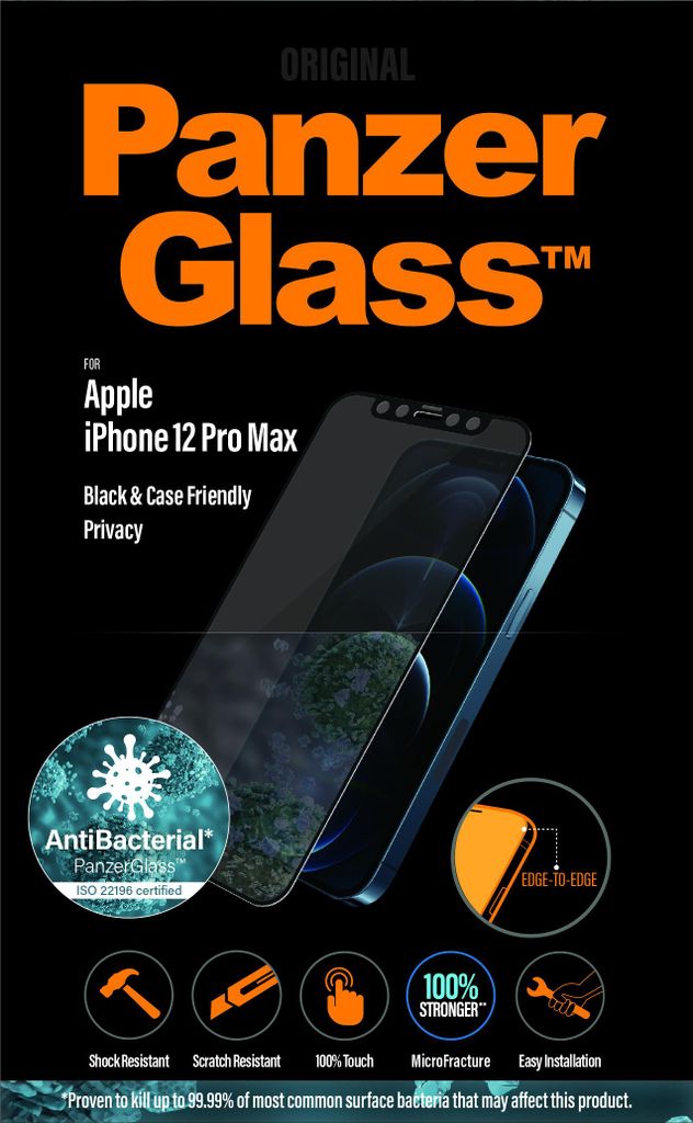PanzerGlass SP iPhone 12 Pro Max CF E-to-E Privacy AB schwarz