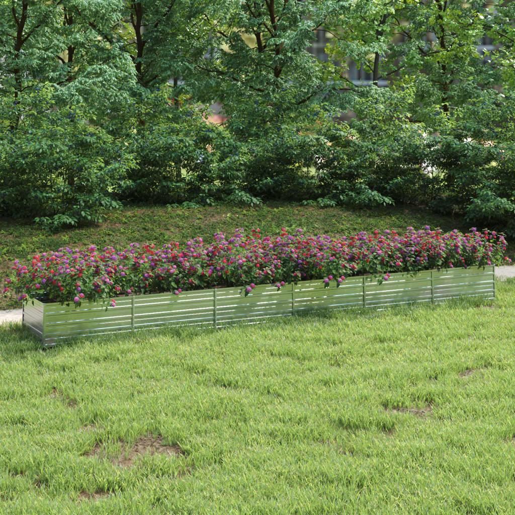 vidaXL Garten-Hochbeet 600x80x45 cm Verzinkter Stahl Silber Produktbild 