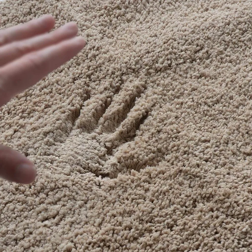 Tapis de bain moelleux Sky Soft Sand Beige 95 cm - Absorption max