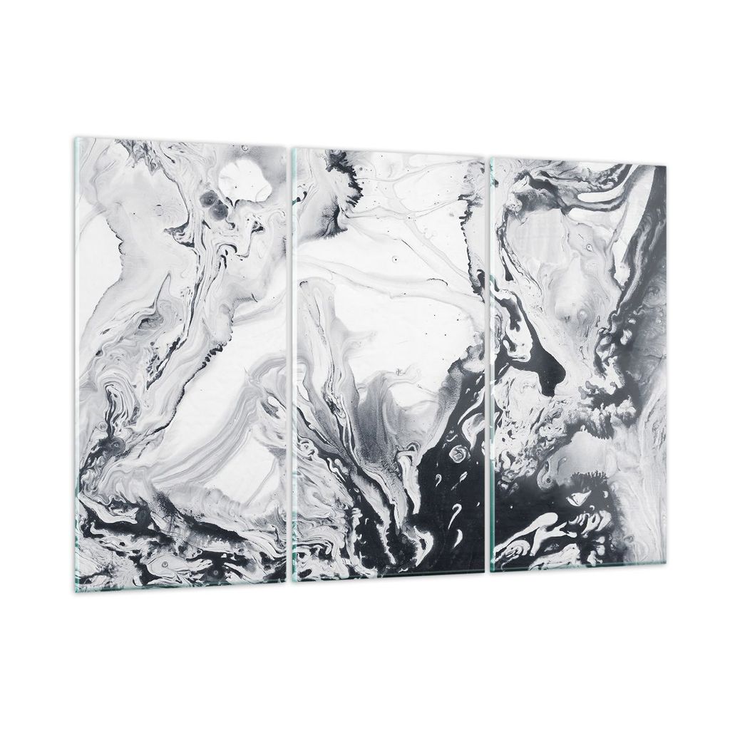 Bilder auf glas - Abstraktion modern - 105x70cm - Glasbilder - Wandbilder - Kunstdruck - zum Aufhängen bereit - Wanddekoration aus Glas - Glas Bil...