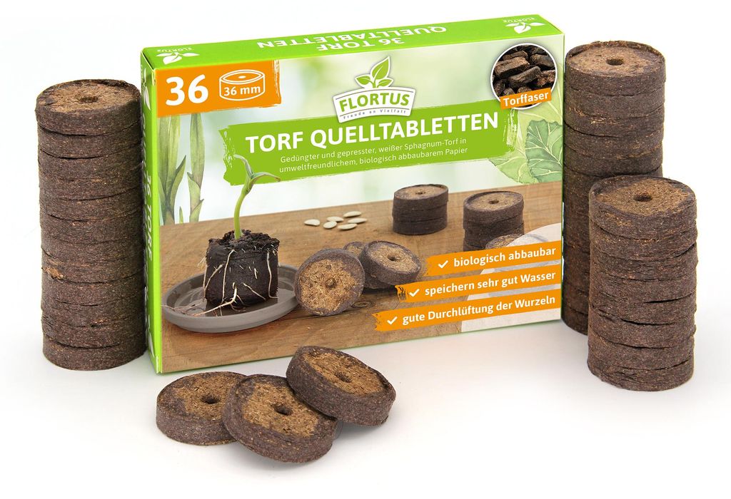 Artikelbild 1 von '36 mm Torf Quelltabletten' aus der Kategorie Torf Quelltabletten