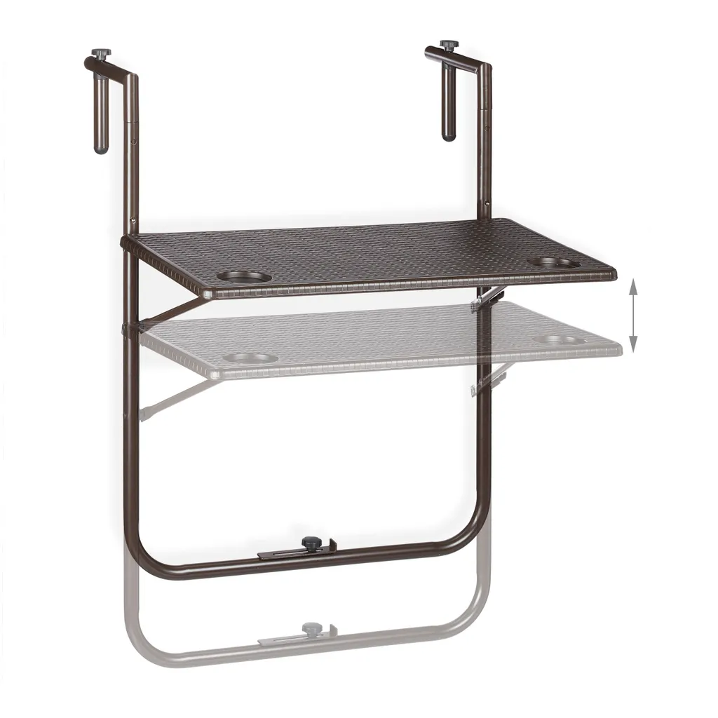Table de balcon suspendue et rabattable pour petit espace extérieur - 7