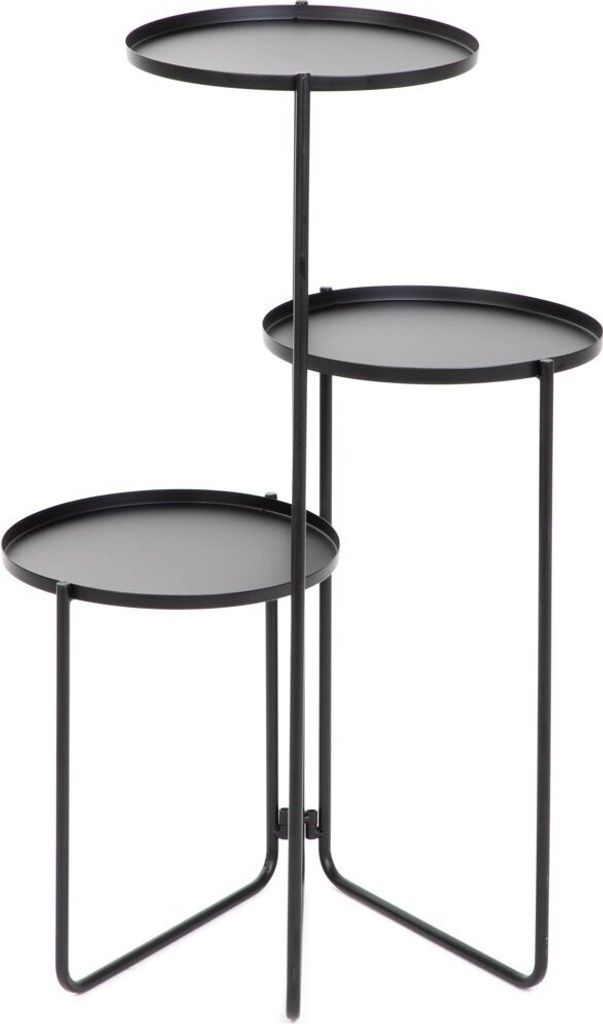 HOMLA ROH trzypoziomowy kwietnik czarny 25x48/70 cm Zdjęcie produktu 