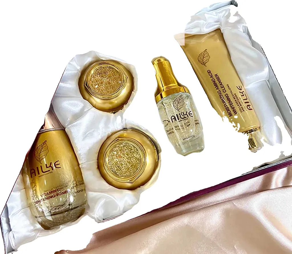 AILKE Set per la cura del viso illuminante, benefici anti-invecchiamento, rimozione delle macchie scure, 5 IN 1 SET