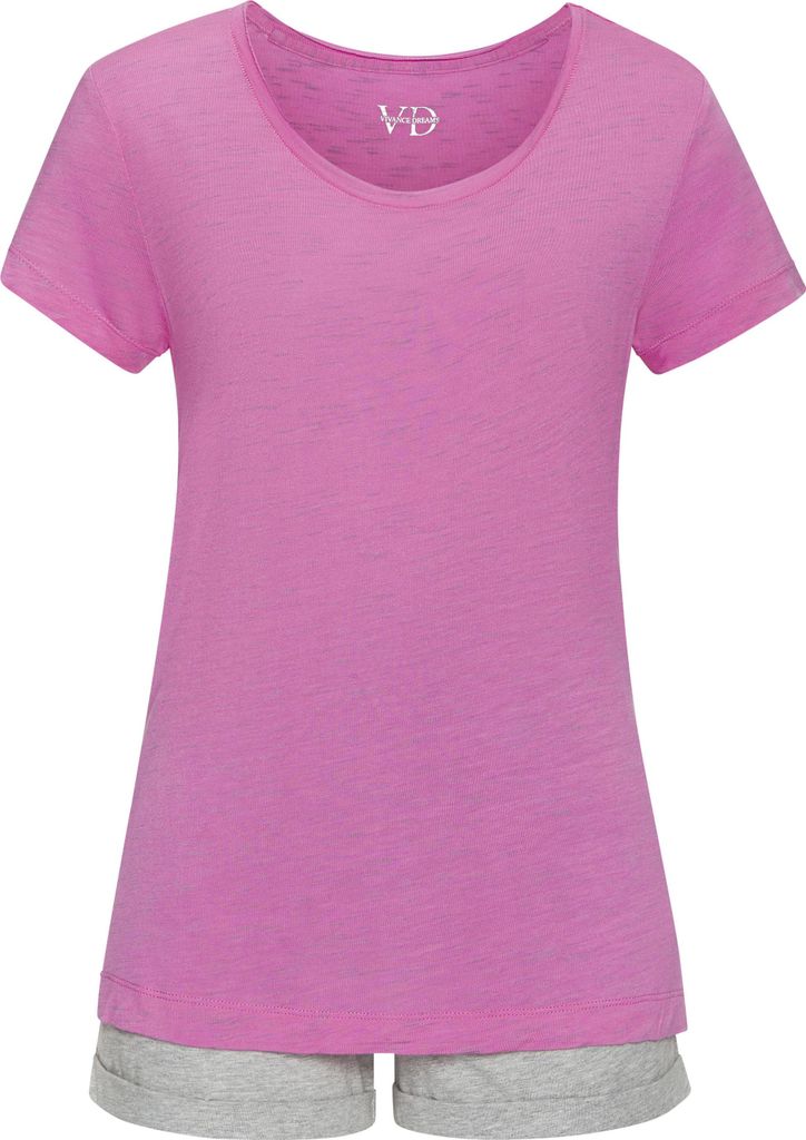 Vivance Dreams Shorty 2 -teilig pink-meliert Größe 32/34