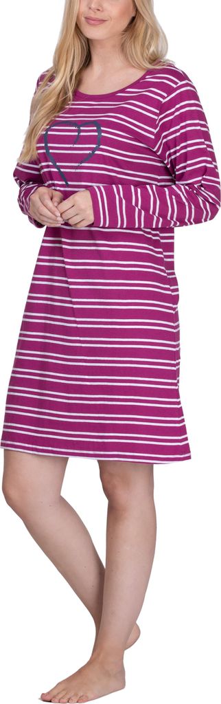 Moonline  Damen Nachthemd kurz Sleepshirt aus 100% Produktbild 