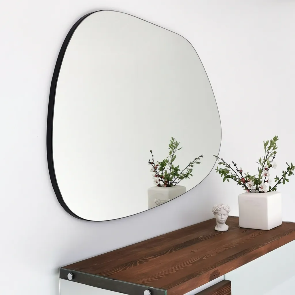 Miroir Mural Forme Libre Amorphous 70x90cm Cadre MDF Skye Decor Design - 4