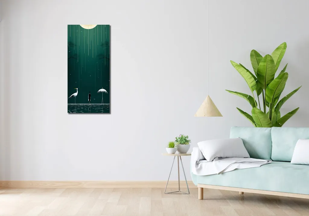 Quadro 40x90 cm Sogni Notturni - Arredamento Parete Camera da Letto - 2