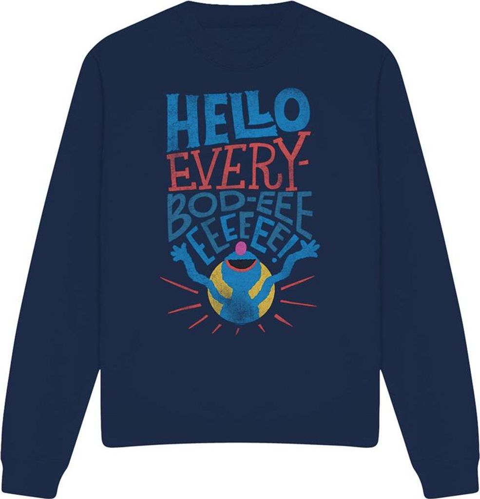 Sesame Street - "Hello Everybody" Sweatshirt für Herren/Damen Uni TV19959 (L) (Marine)