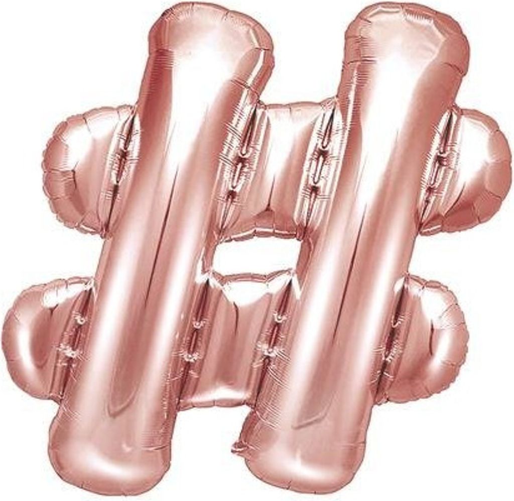 # Zeichen Folienballon roségold 35cm Produktbild 