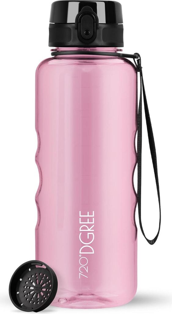 uberBottle crystalClear Trinkflasche mit Sieb 1500ml / Rose/ 720DGREE