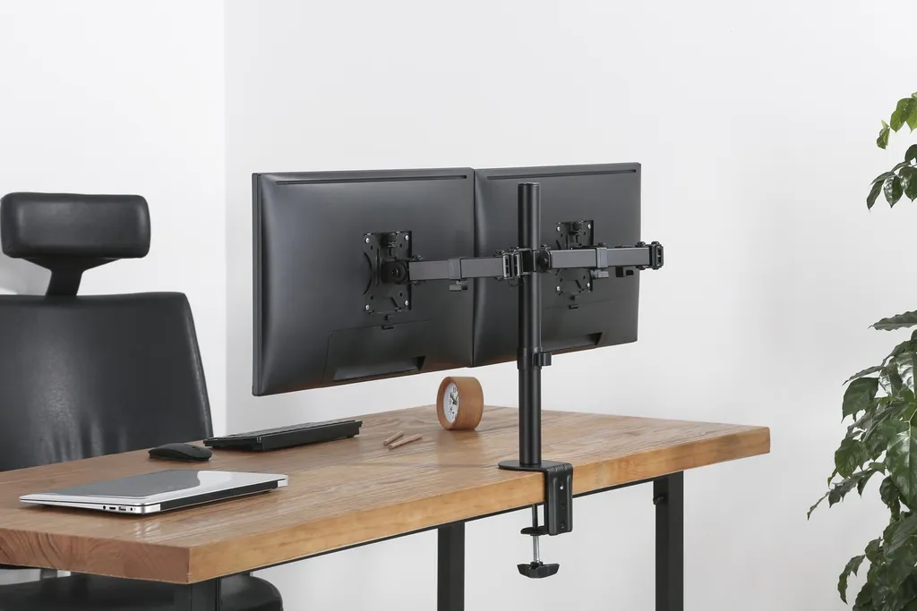 Techly Support Double Écran PC 13-32 Pouces Bras de Moniteur ICA-LCD-382D - 5