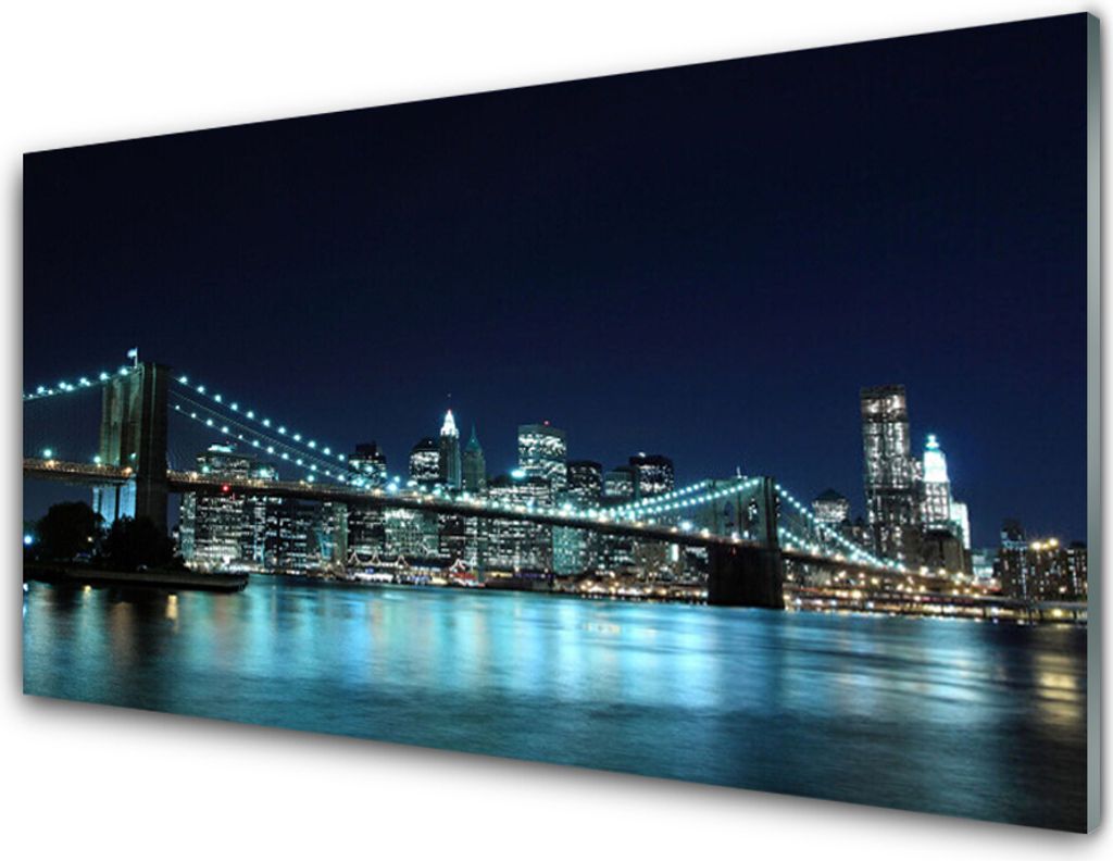 Küchenrückwand aus Glas 100x50cm Spritzschutz Brücke Meer Architektur