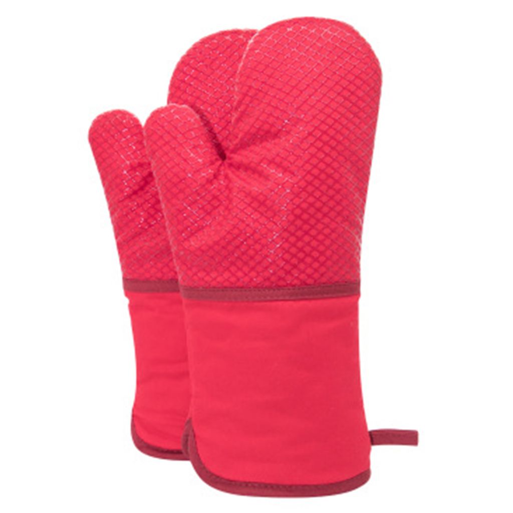 1 Paar Ofenhandschuhe Baumwolle Anti-Rutsch Küche Backofen Handschuhe Hit 