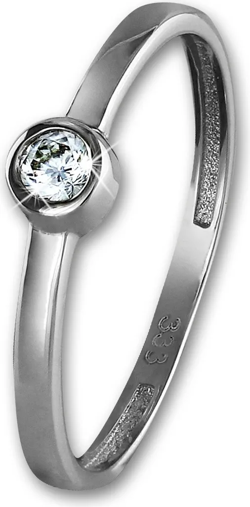 Bague Or Blanc Mariage et Soirée avec Zirconium Blanc Femme Taille 54