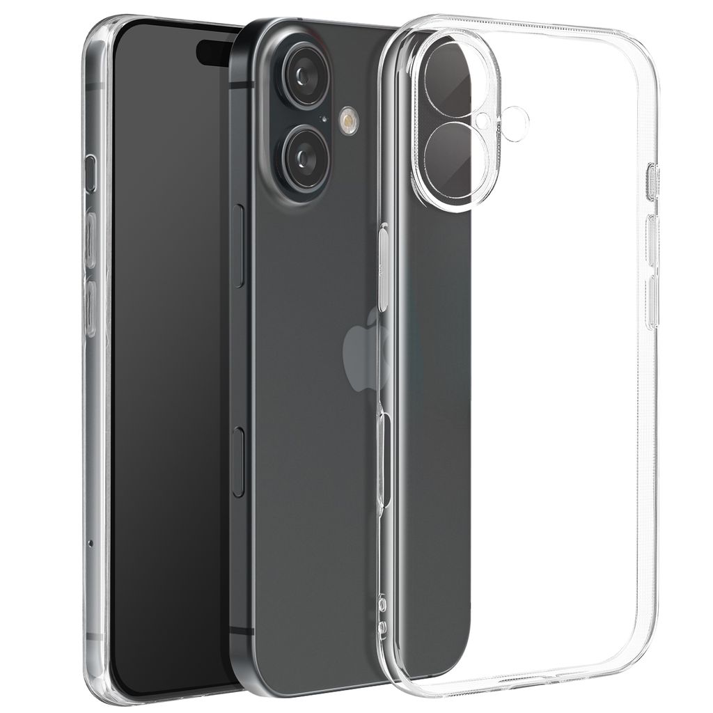 Avizar, Hülle für Apple iPhone 16 Plus, geschützte Kamera, Silikon, dünn, Transparent