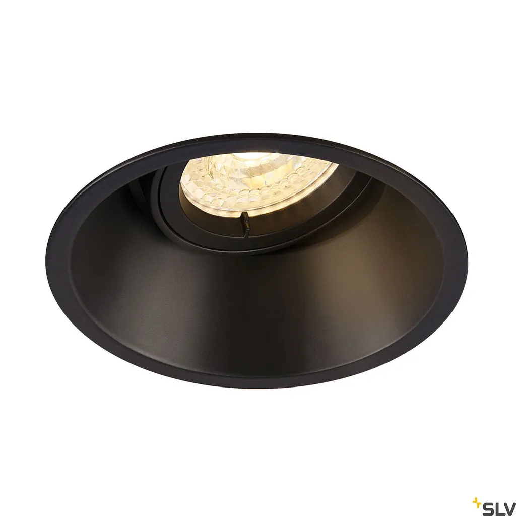 Downlight Horn-T GU10 Nero Ø10,6cm | Robusto Acciaio per Cartongesso