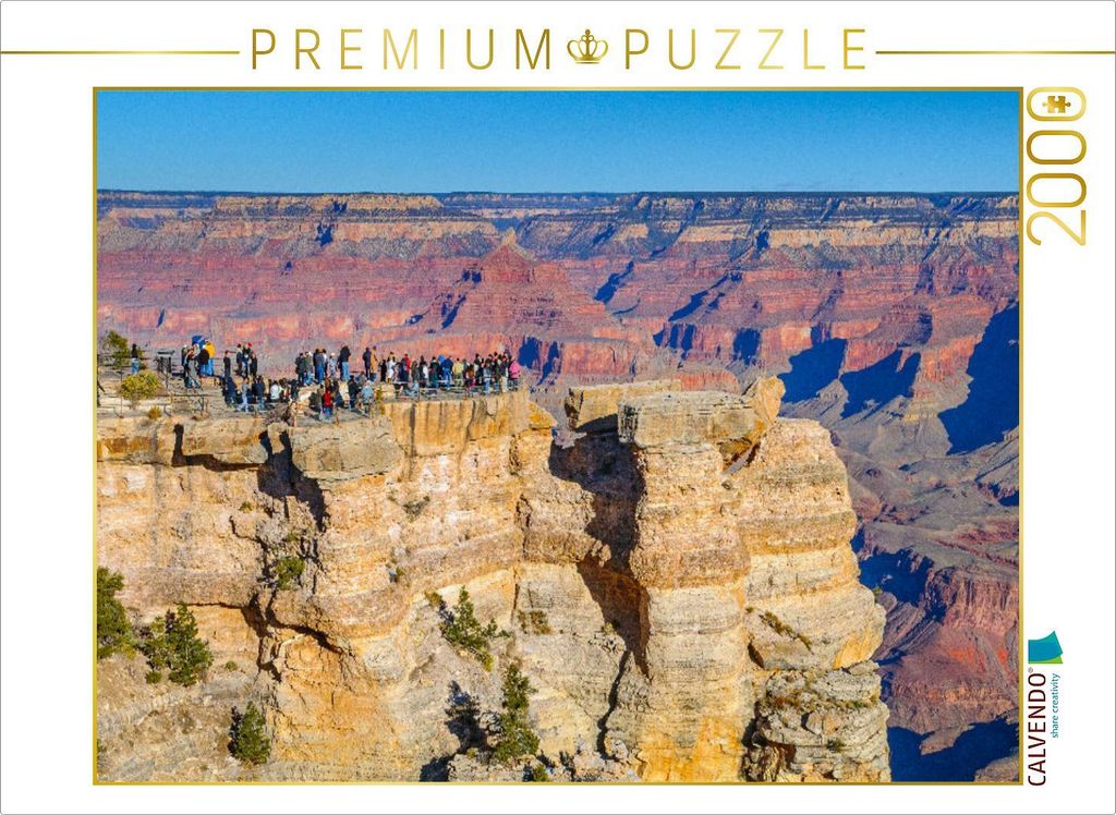 CALVENDO Puzzle Mather Point, Grand Canyon 2000 Teile Puzzle quer | 2000 Teile Lege-Größe 90x67cm Foto-Puzzle für glückliche Stunden