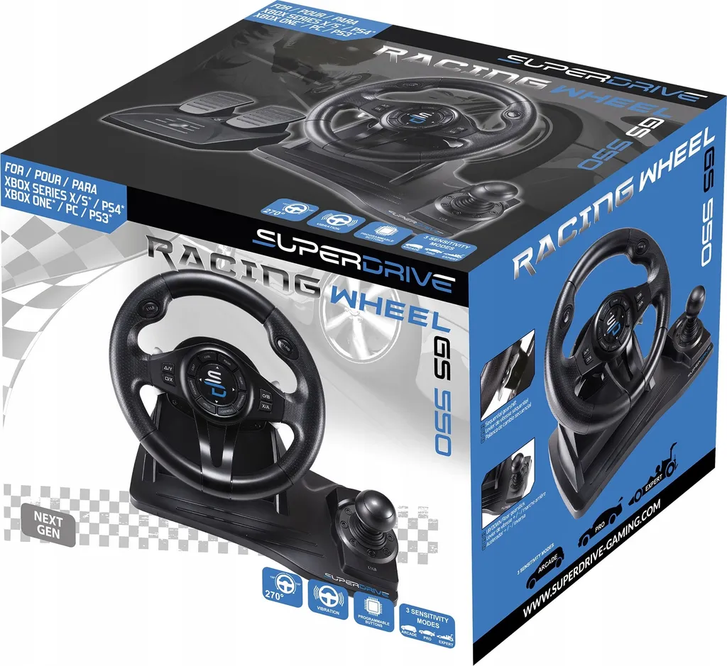 Set Racing Superdrive GS550: Volante e Pedali Programmabili Multi-Piattaforma - 16