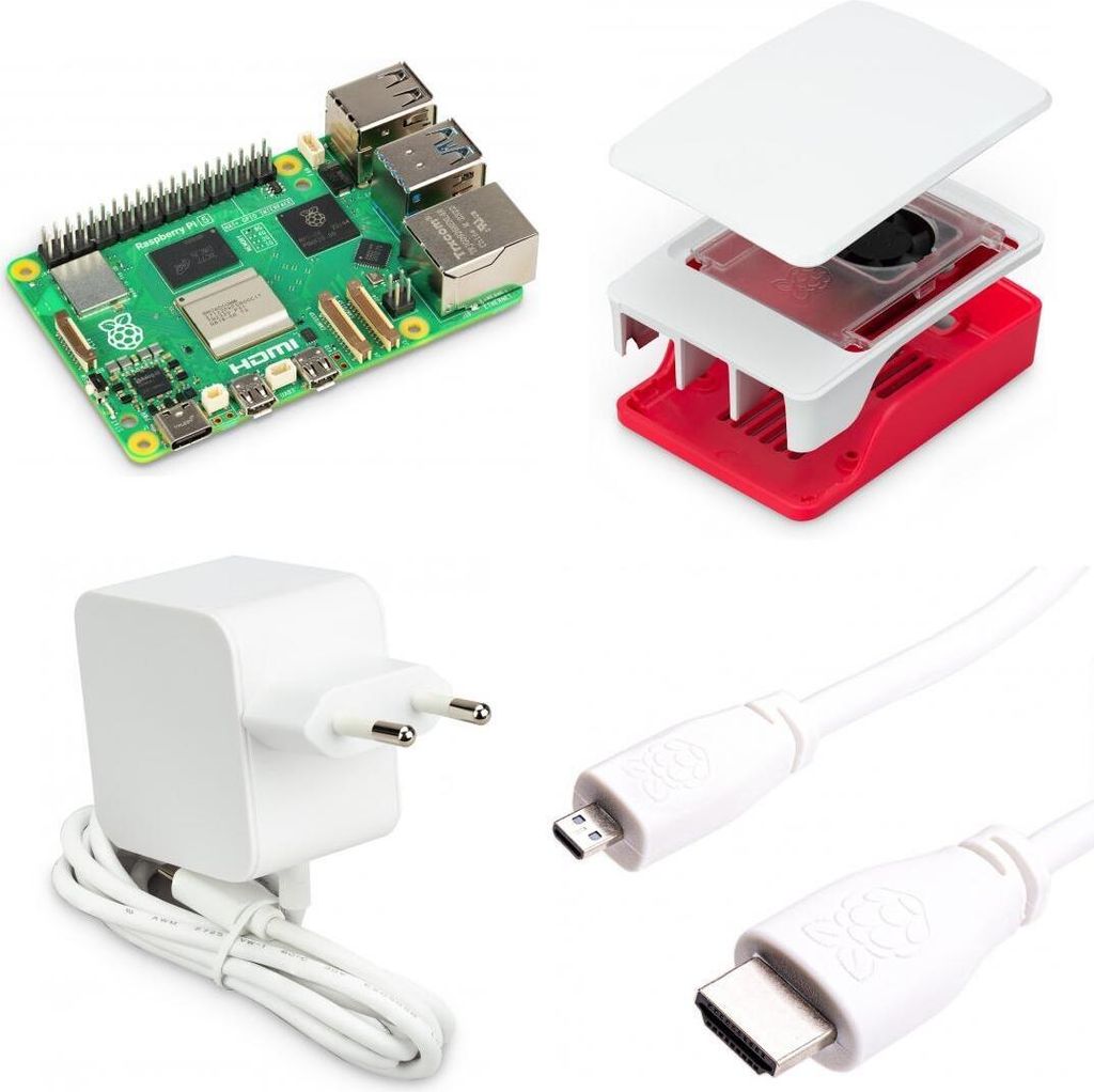 Raspberry Pi 5, 8GB RAM, Light Starter Kit, weiß Produktbild 