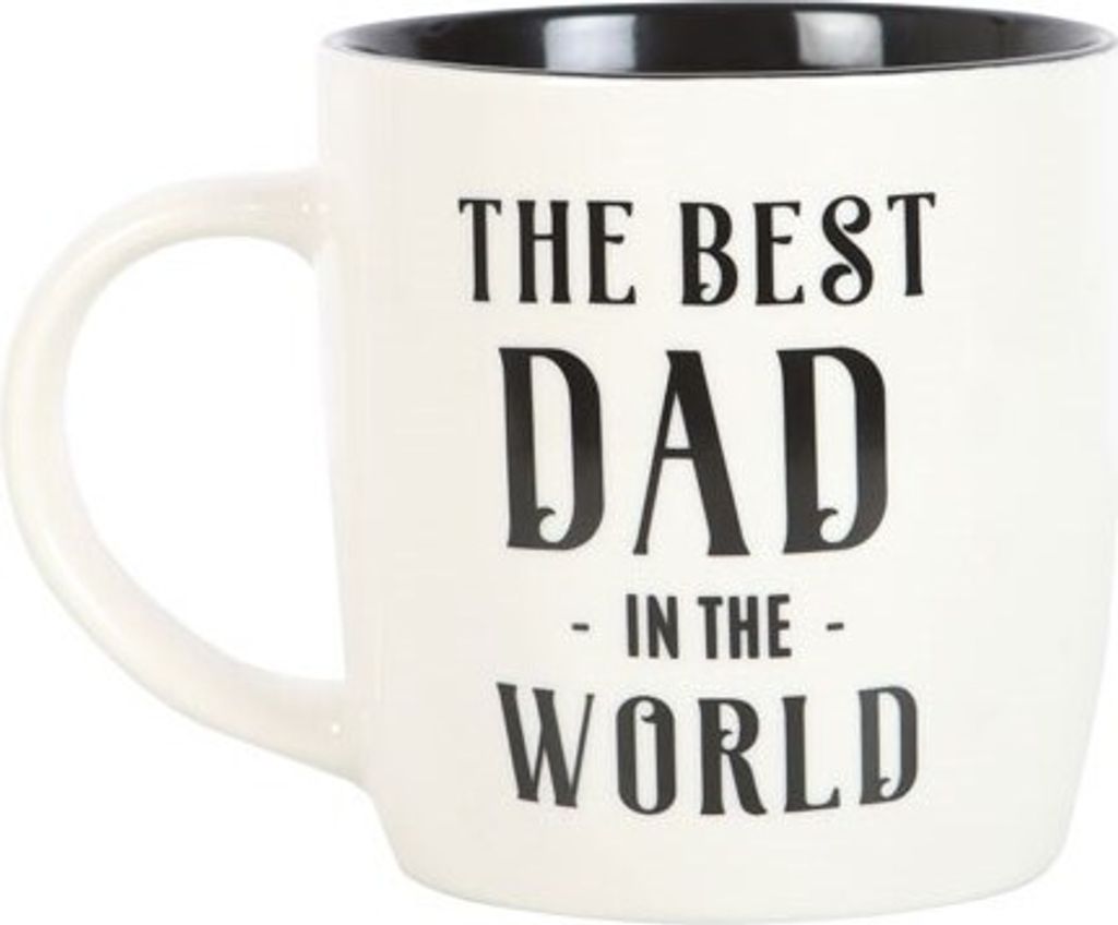 Something Different - Kaffeebecher "The Best Dad In The World" SD5573 (Einheitsgröße) (Weiß/Schwarz)