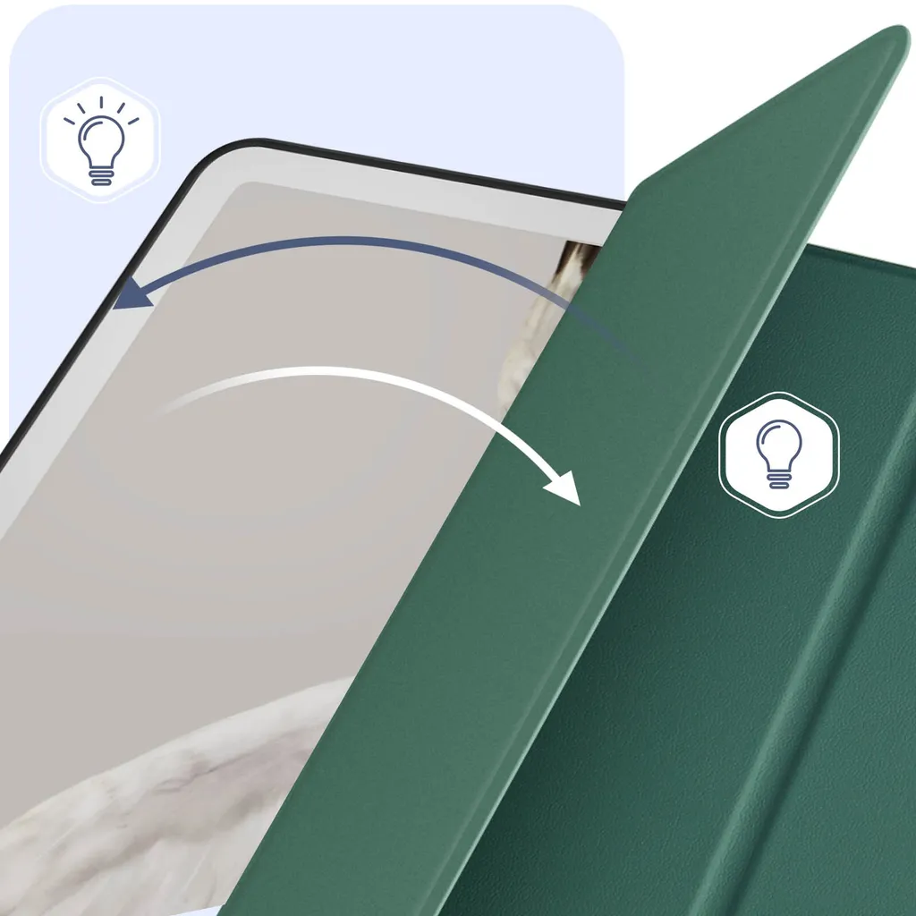 Flip Cover Google Pixel Tablet Verde Scuro - Standcase Professionale - 6