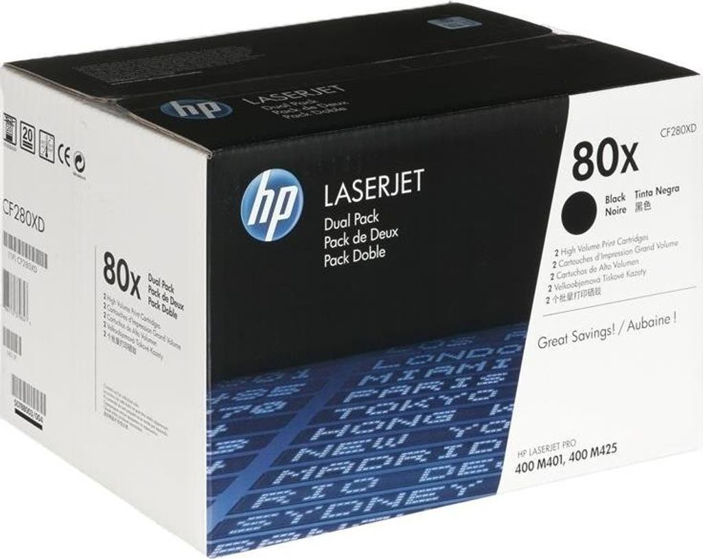 Original Toner 80X für hp LaserJet Pro 400 schwarz HC DP Produktbild 