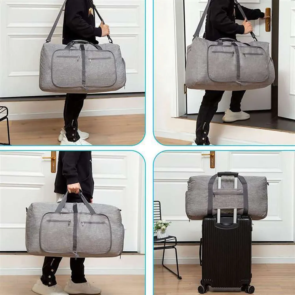 Borsa Viaggio Grande Capacità 115L Rosso | Borsa Sportiva Unisex per Famiglia - 4