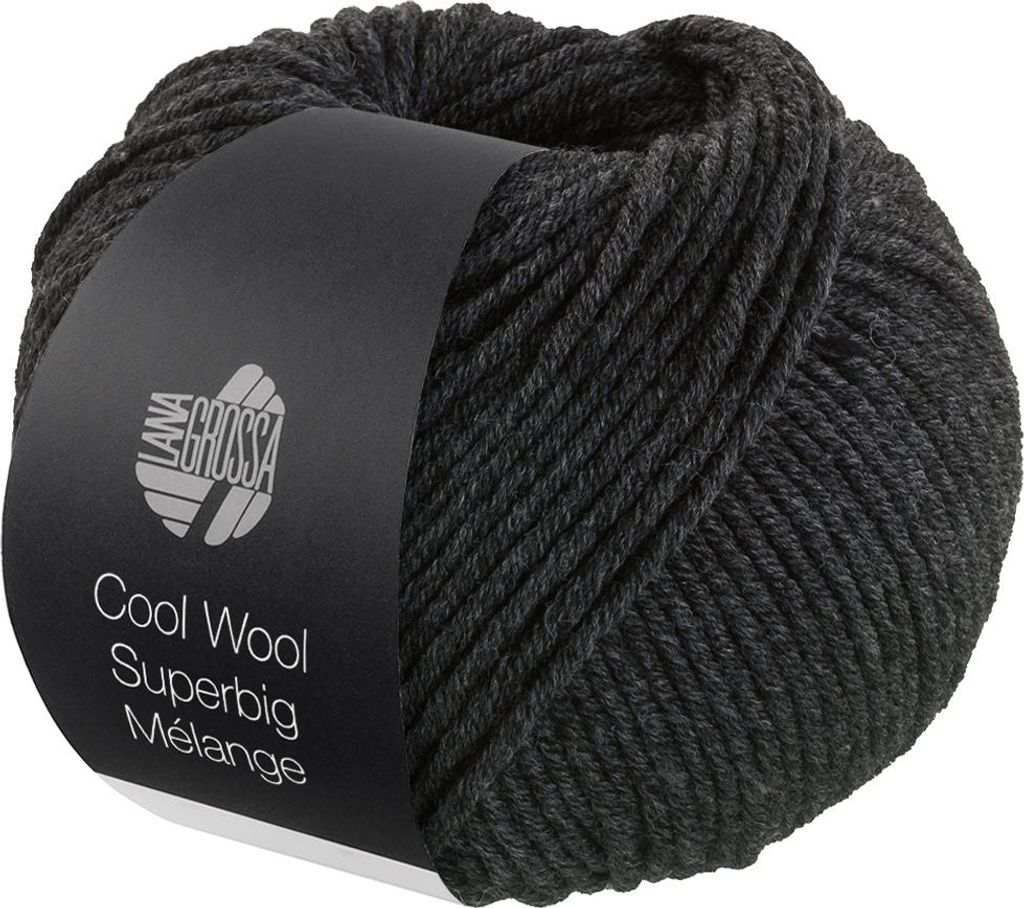 Lana Grossa - Cool Wool Superbig Melange 0218 dunkelgrau Produktbild 