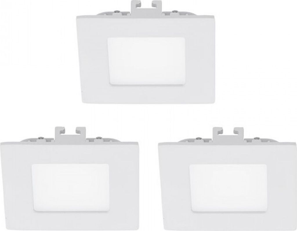 Eglo 94733 Fueva 1 LED Einbauleuchte 3x2.7W Metallguss weiss