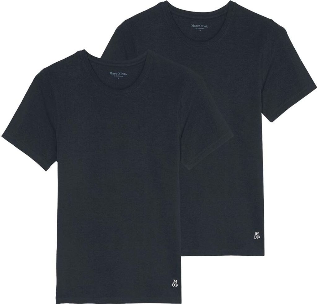 Marc O'Polo V Neck Top 2P Essentials Organic Baumwolle Stretch S Dunkelblau/Dark Navy