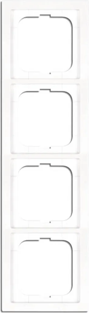Cadre blanc studio 4 postes pour harmoniser vos prises et boutons - 4