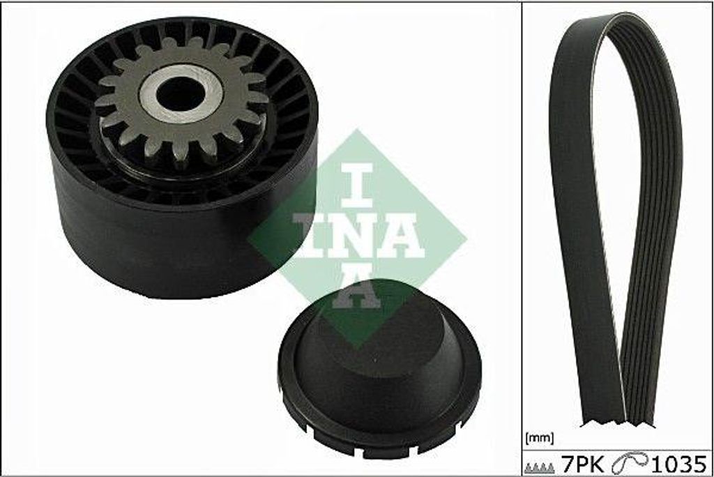INA 529 0016 10 Keilrippenriemensatz OE 7701478934 kompatibel mit Clio, Modus, Twingo, Wind