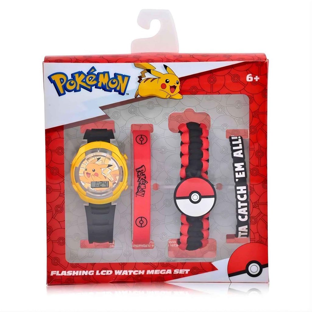 Blikajúce detské hodinky LCD v dizajne Pokémon Obrázok produktu 
