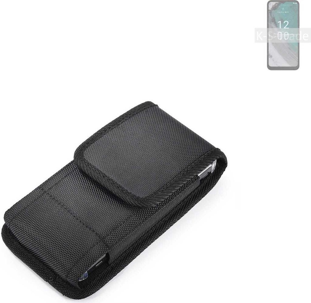 Holster Gürteltasche kompatibel mit Nokia C32 Holster Gürtel Tasche wasserabweisend Handy Hülle Schutz Hülle Outdoor schwarz K-S-Trade