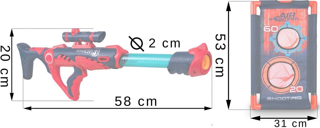 Guľová pištoľ s terčom Ricokids 772700 Obrázok produktu 9