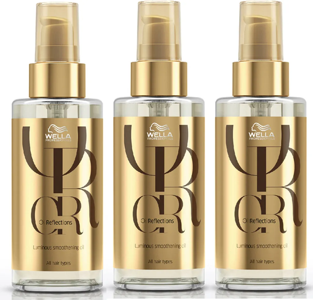 Huile Capillaire Wella Oil Reflections Cheveux Lisses et Brillants 3x100ml