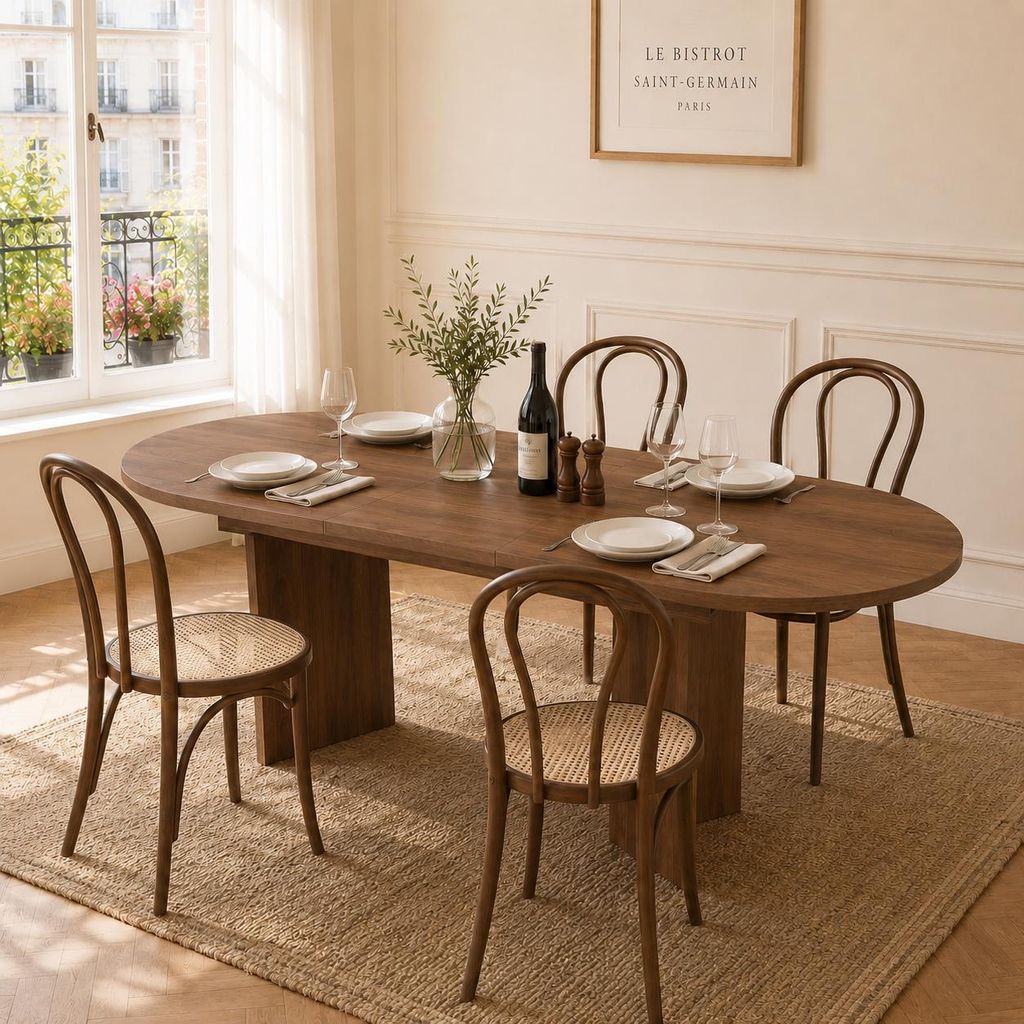 STILVORA eettafel voor 6-8 personen met afgeronde hoeken, Productafbeelding 
